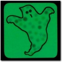 Sticker mit nachtleuchtendem Geister Motiv Haplo.