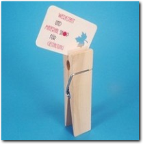 Holz Deko Wäscheklammer gross.