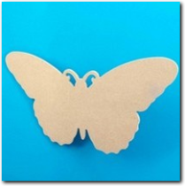 MDF Schmetterling Silhouette 25 x 13 mm.