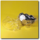 Acryl Sparschwein transparent und teilbar.