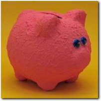 Keramik Sparsäuli weiss mit Spachtel individuell gestalten.