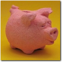 Keramik Sparsäuli weiss mit Modelliermasse individuell gestalten.