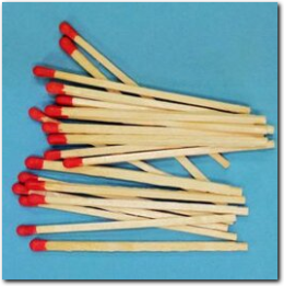 20 Stück Ersatzstreichhölzer 90 mm.