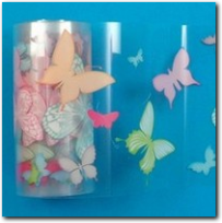 Fensterfolie Schmetterling bunt. 2 Meter x 72 mm.