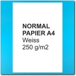 A4 Papier weiss 250 g/m2.