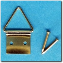 Metall Bild Aufhänger inklusive Nägel zum Befestigen.