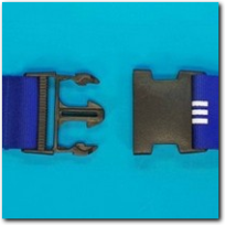 Koffergurt mit schwarzem Clip Verschluss, 200 x 5 cm.