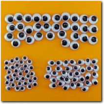 Wackelaugen 6-12 mm Set 100 Stück.