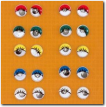 20 Stück selbstklebende Wackelaugen 12 mm.