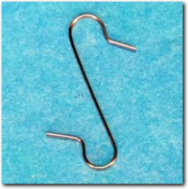 S Form Haken Messing 40 x 30 mm.