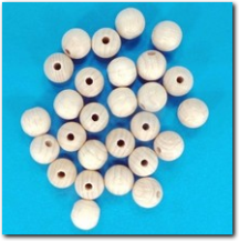 28 Stück Roh Holzkugeln 12 mm aus Buchenholz mit Löcher.