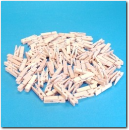 100 Stück Mini Holz Wäscheklammern.