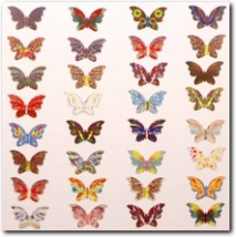 32 magnetische Schmetterling Deko Teile.