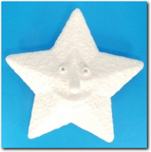 Sternförmiger Styroporkern, 24 cm.