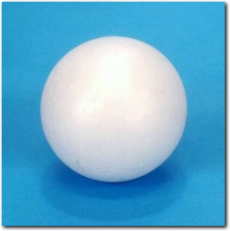 Weisse Vollkern Styroporkugeln 4 cm.