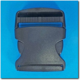 Gurt Steckschnalle 50 mm, 1 Stück, Kunststoff schwarz.