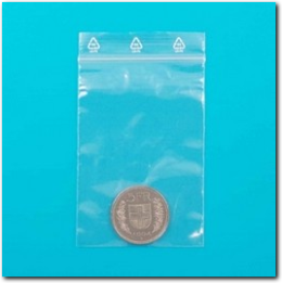 Druckverschlussbeutel transparent 67 x 115 mm für kleine Artikel.