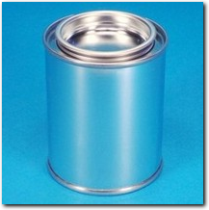 Blechdose mit Deckel, 125 ml Inhalt.