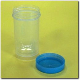 Runde Dose 100 ml, mit Schraubdeckel.