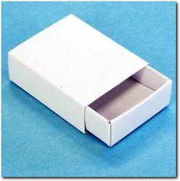 Schiebeschachteln Weiss 5 x 3,8 x 1,5cm / 10 Stück.