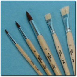 KnorrPrandell Pinselset. 3 Haarpinsel und 2 Borsten Pinsel.