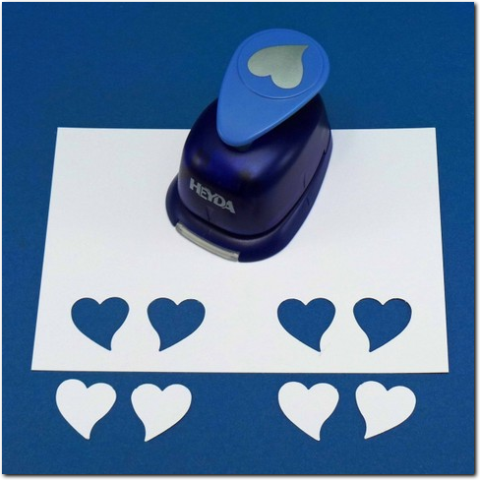 Herzform Motive mit dem Heyda Hebelwerkzeug ausstanzen.