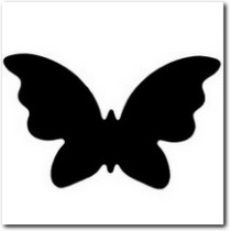 Mit dem Hebel Stanzer Schmetterling gestanztes Motiv.