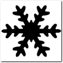 Ausgestanztes Schneeflocke gross Motiv.