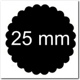 25 mm Heyda Kreisstanzer mit wellenförmigem Rand.