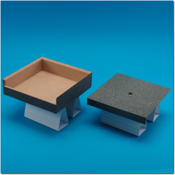 Box Teile getrennt trocknen lassen.