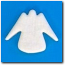 Engel aus nachleuchtender Modelliermasse.