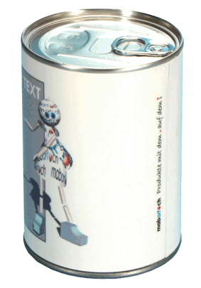 Rundum Ansicht der Geschenkdose Lisa.